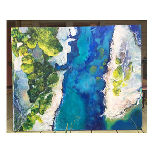 Calanques Aerial, 48 x 60