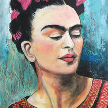 Load image into Gallery viewer, Frida, Pink Lips, (SOLD) 12x16