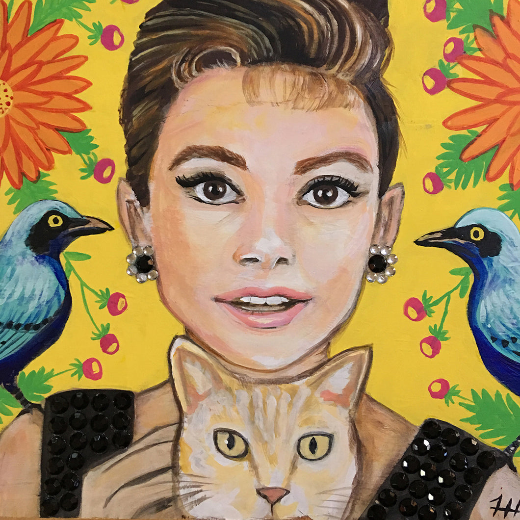 Pop Art, Audrey, 12x12 (SOLD)