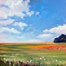 Load image into Gallery viewer, Poppy Field, oil, 8 x 10